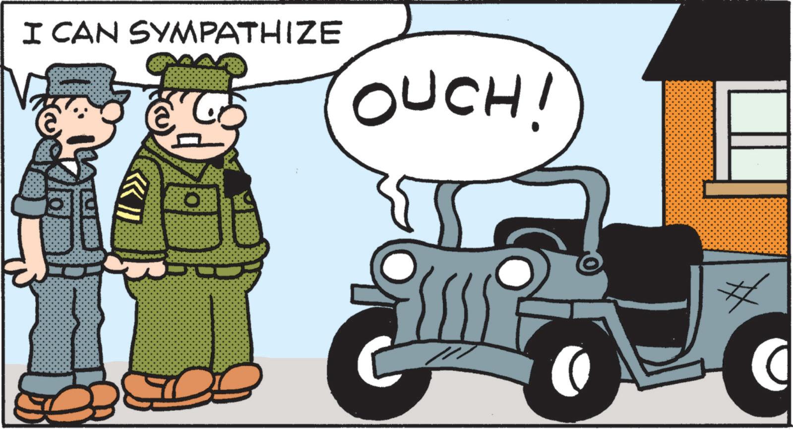 Photo caption OCR: I CAN SYMPATHIZE OUCH! O # I CAN SYMPATHIZE OUCH ! O #