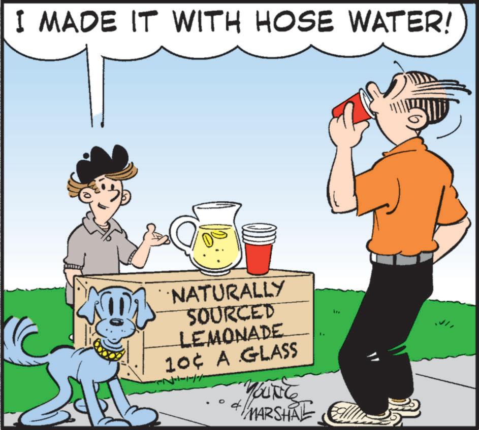Animation OCR: I MADE IT WITH HOSE WATER! NATURALLY SOURCED LEMONADE 10¢ A GLASS Jul-1-12/ YOUNG d MARSHAL I MADE IT WITH HOSE WATER ! NATURALLY SOURCED LEMONADE 10 ¢ A GLASS Jul - 1-12 / YOUNG d MARSHAL
