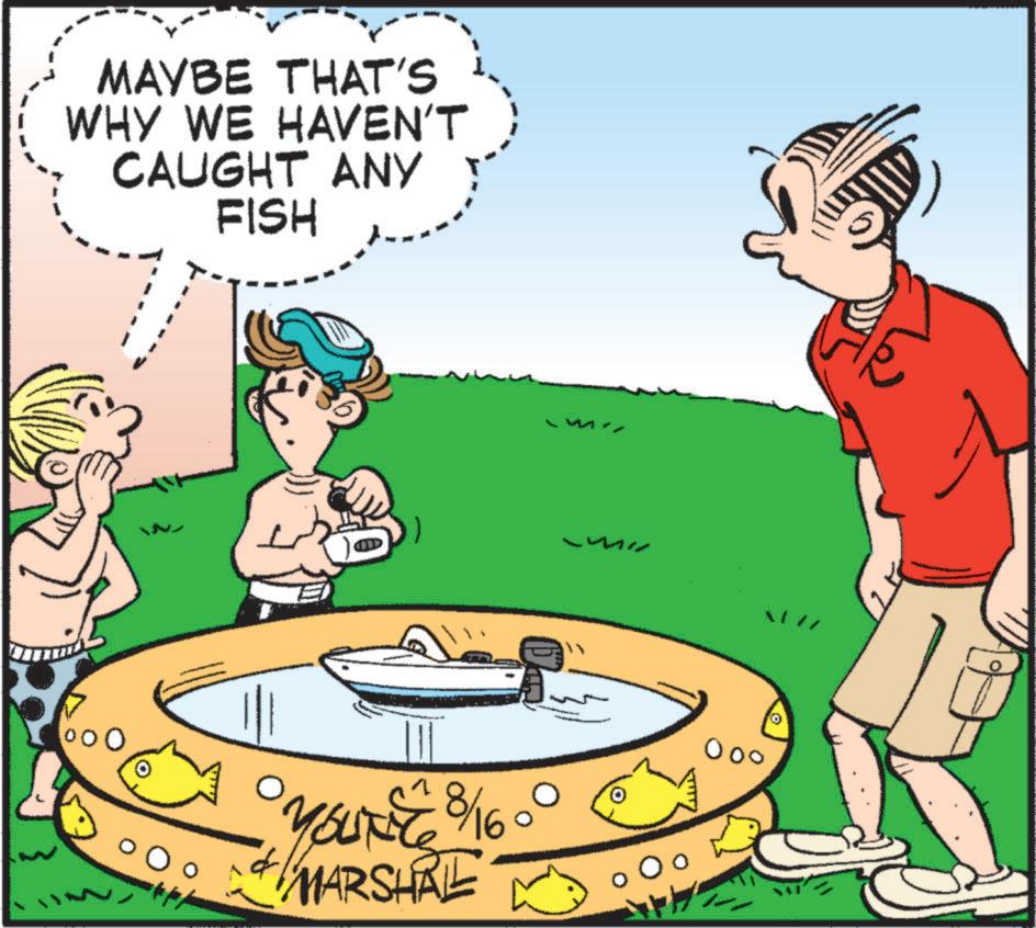 Fiction OCR: MAYBE THAT'S WHY WE HAVEN'T CAUGHT ANY FISH YOURE 8/16 MARSHAL ?? 000 MAYBE THAT'S WHY WE HAVEN'T CAUGHT ANY FISH YOURE 8/16 MARSHAL ?? 000