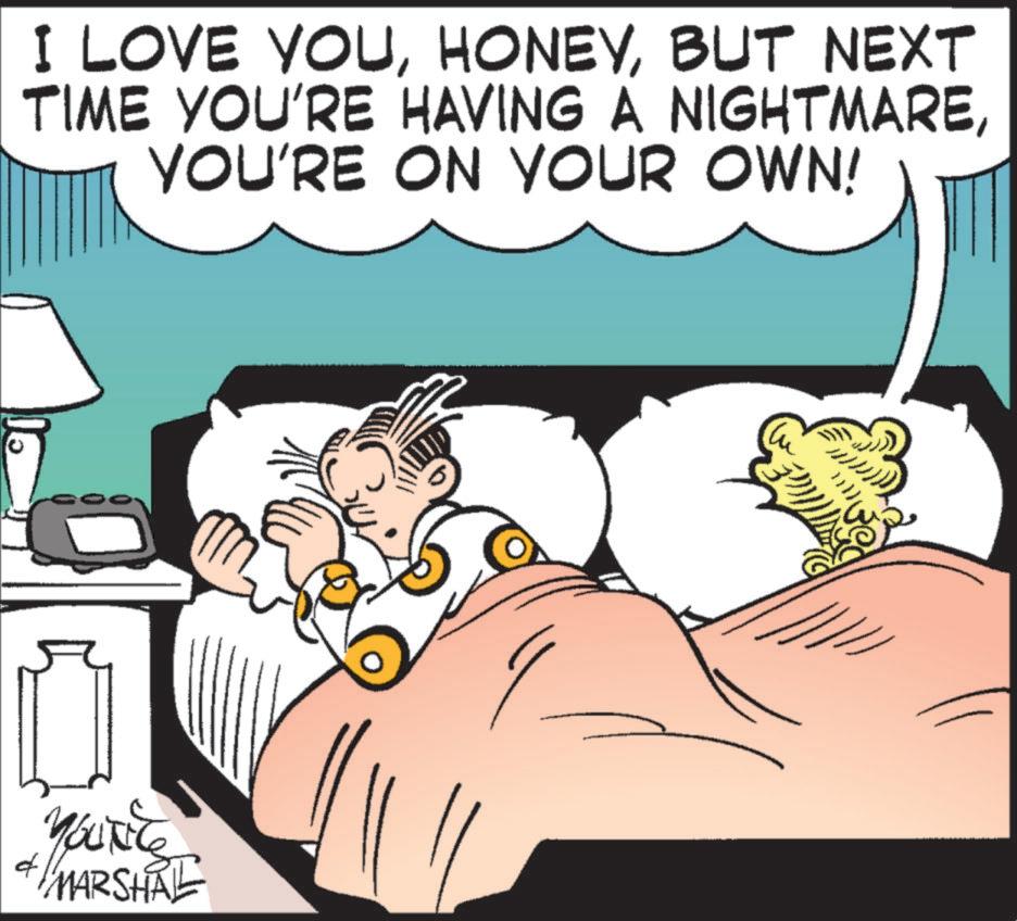Comic book OCR: I LOVE YOUBUT NEXT TIME YOU'RE HAVING A NIGHTMAREYOU'RE ON YOUR OWN! YOU'RE MARSHAL I LOVE YOUBUT NEXT TIME YOU'RE HAVING A NIGHTMAREYOU'RE ON YOUR OWN ! YOU'RE MARSHAL