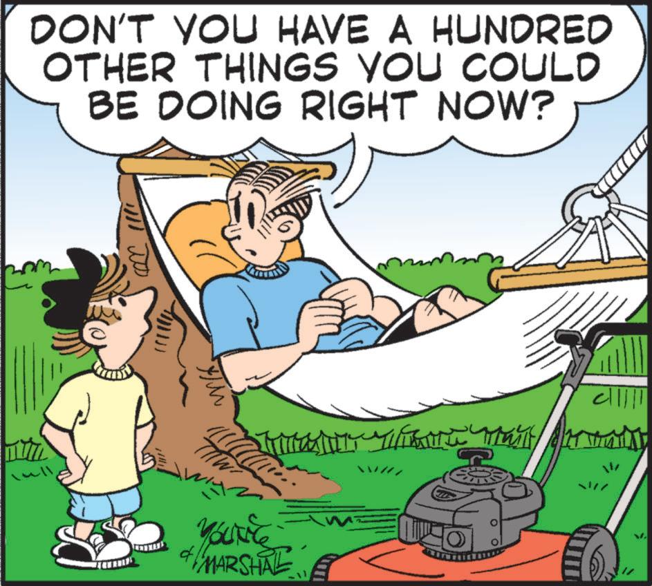 Animated cartoon OCR: DON'T YOU HAVE A HUNDRED OTHER THINGS YOU COULD BE DOING RIGHT NOW? I was ??? & MARSHAL C DON'T YOU HAVE A HUNDRED OTHER THINGS YOU COULD BE DOING RIGHT NOW ? I was ??? & MARSHAL C