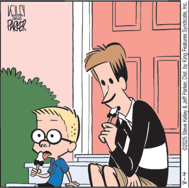 Animated cartoon OCR: ? KILLEN and PARKER 8-4 ©2025 Steve Kelley & Jeff ParkerInc. ? KILLEN and PARKER 8-4 © 2025 Steve Kelley & Jeff ParkerDist . by King Features Syndicate