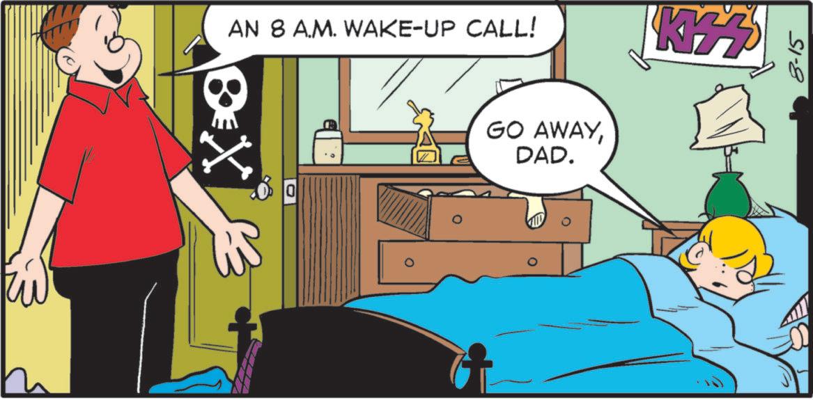 Clip art OCR: m AN 8 A.M. WAKE-UP CALL! 0 GO AWAYDAD. 8-15 m AN 8 A.M. WAKE - UP CALL ! 0 GO AWAYDAD . 8-15