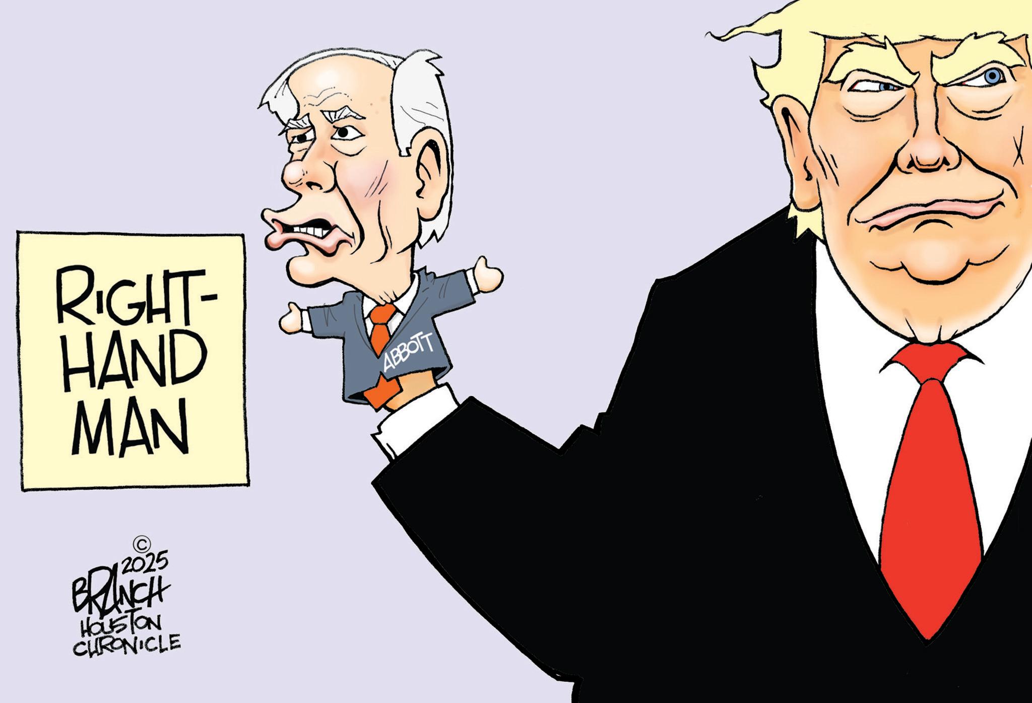 Fictional character OCR: RIGHT- HAND MAN 2025 BRANCH HOUSTON CHRONICLE ABBOTT RIGHT- HAND MAN 2025 BRANCH HOUSTON CHRONICLE ABBOTT