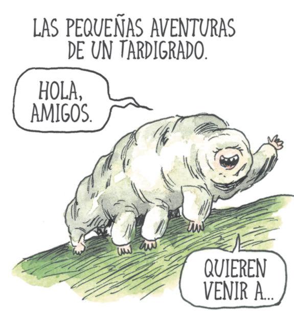 Line art OCR: LAS PEQUEÑAS AVENTURAS DE UN TARDIGRADO. HOLAAMIGOS. ???? ???? QUIEREN VENIR A... LAS PEQUEÑAS AVENTURAS DE UN TARDIGRADO . HOLAAMIGOS . ???? ???? QUIEREN VENIR A ...