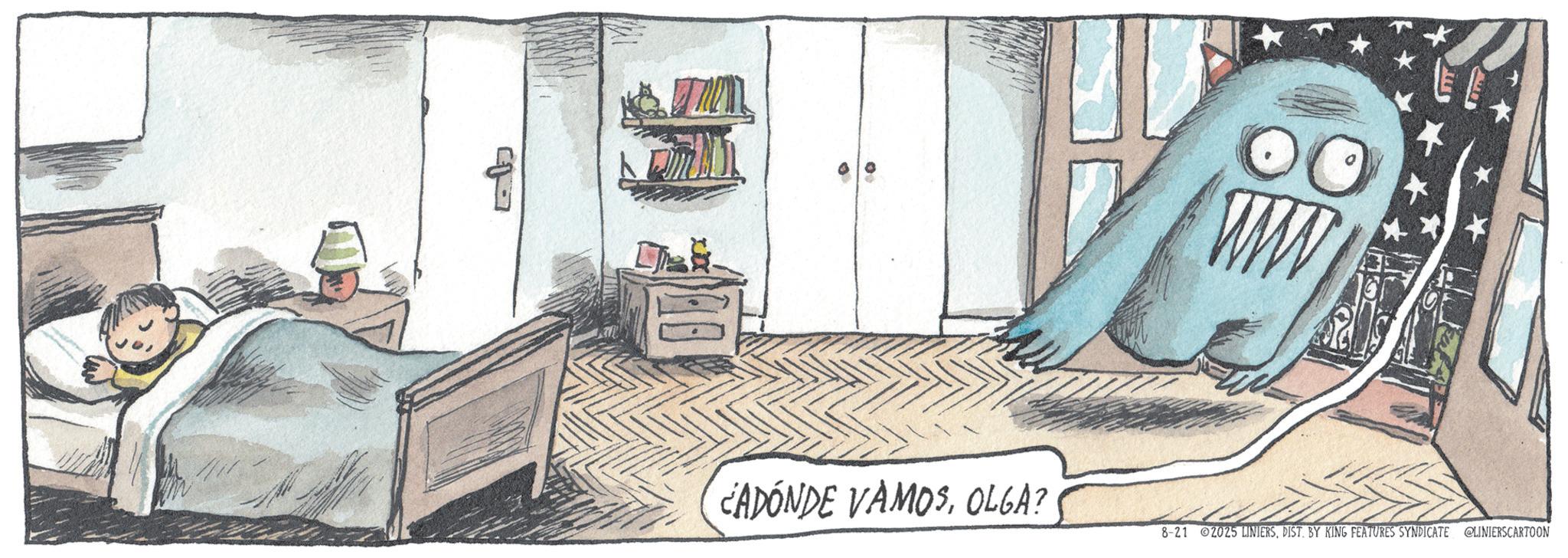 Fiction OCR: CADÓNDE VAMOSOLGA? www 8-21 2025 LINIERSDIST. BY KING FEATURES SYNDICATE @LINIERSCARTOON CADÓNDE VAMOSOLGA ? www 8-21 2025 LINIERSDIST . BY KING FEATURES SYNDICATE @LINIERSCARTOON