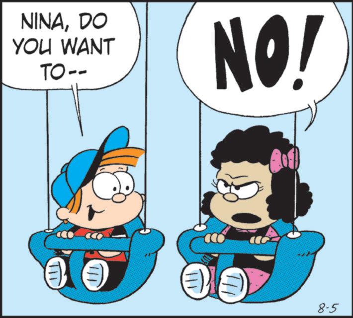 Conversation OCR: D ||1 NINADO YOU WANT TO-- NO! CCO CCO D 8-5 D || 1 NINADO YOU WANT TO-- NO ! CCO CCO D 8-5