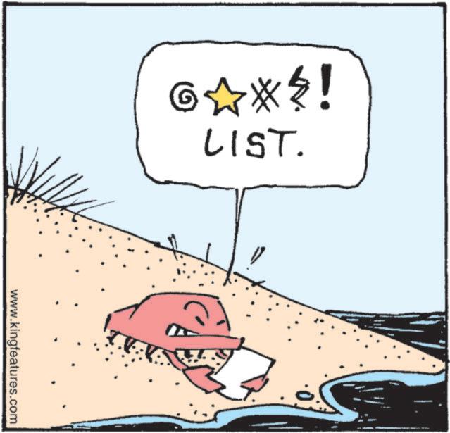 Clip art OCR: **?! LIST. www.kingfeatures.com ** ?! LIST . www.kingfeatures.com