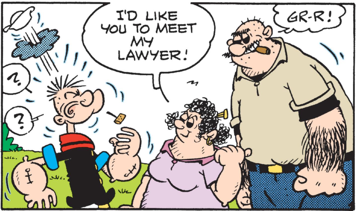 Humour OCR: ? ??? I'D LIKE YOU TO MEET MY LAWYER! m GR-R! ? ??? I'D LIKE YOU TO MEET MY LAWYER ! m GR - R !