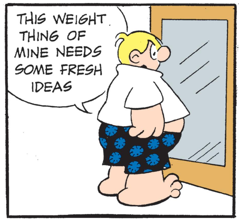Photo caption OCR: THIS WEIGHT THING OF MINE NEEDS SOME FRESH IDEAS THIS WEIGHT THING OF MINE NEEDS SOME FRESH IDEAS