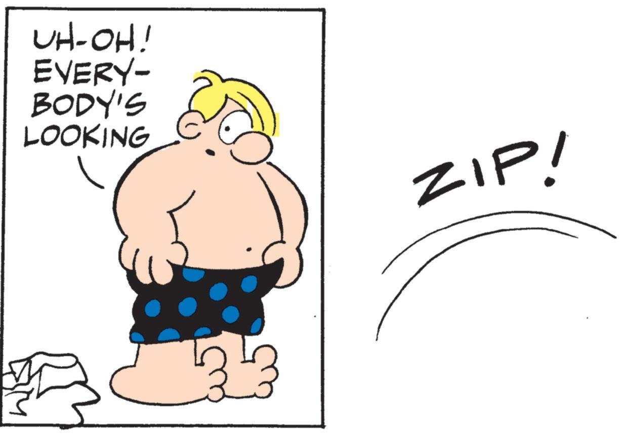 Fiction OCR: UH-OH! EVERY- BODY'S LOOKING ZIP! UH - OH ! EVERY- BODY'S LOOKING ZIP !