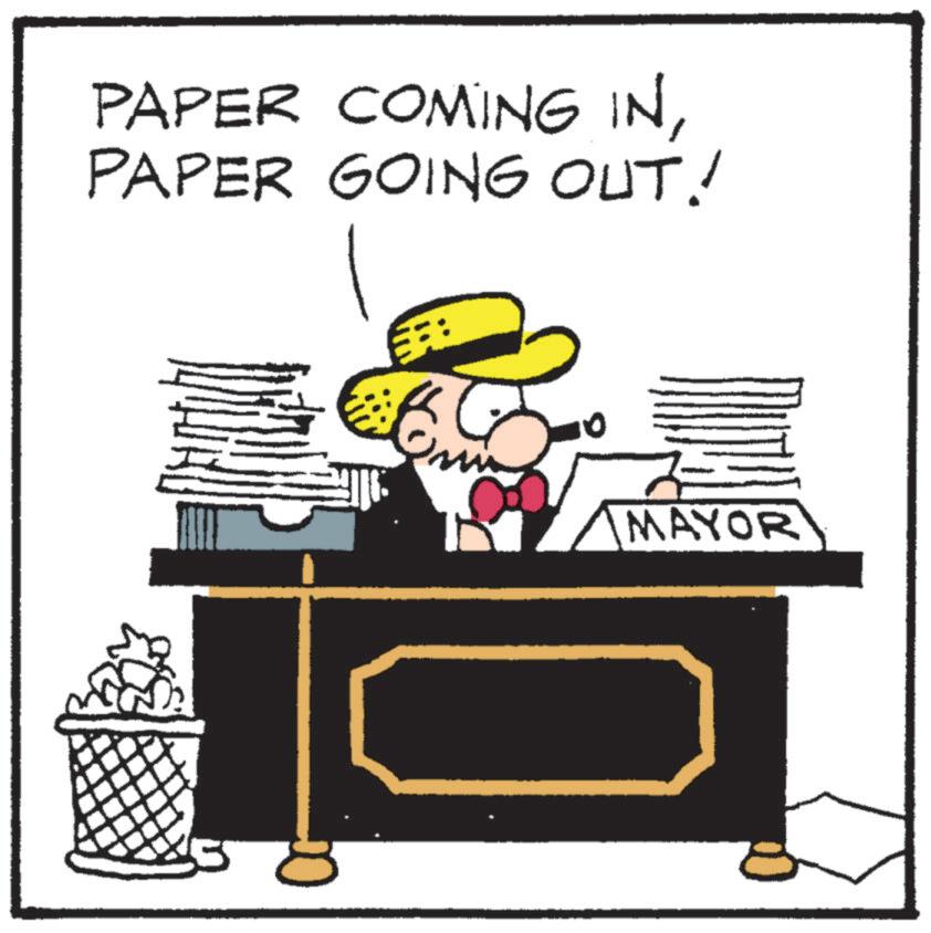 Animation OCR: PAPER COMING INPAPER GOING OUT! MAYOR PAPER COMING INPAPER GOING OUT ! MAYOR