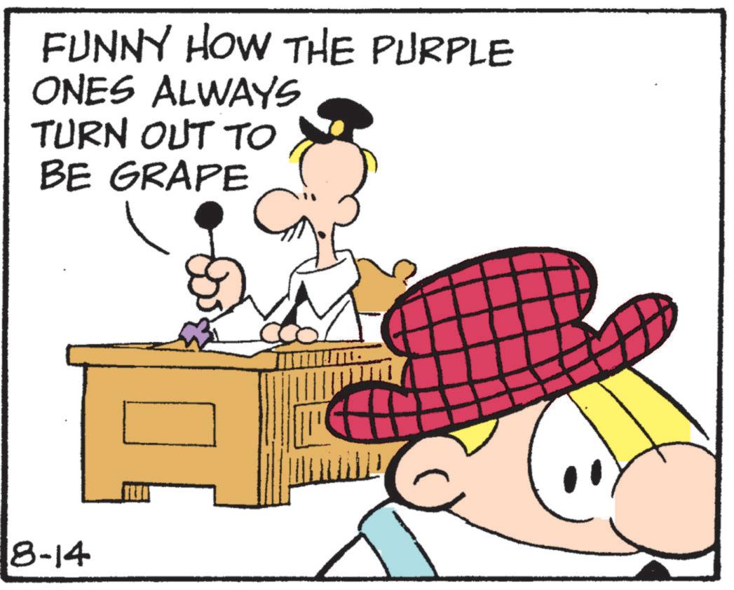 Fedora OCR: FUNNY HOW THE PURPLE ONES ALWAYS TURN OUT TO BE GRAPE 8-14 FUNNY HOW THE PURPLE ONES ALWAYS TURN OUT TO BE GRAPE 8-14