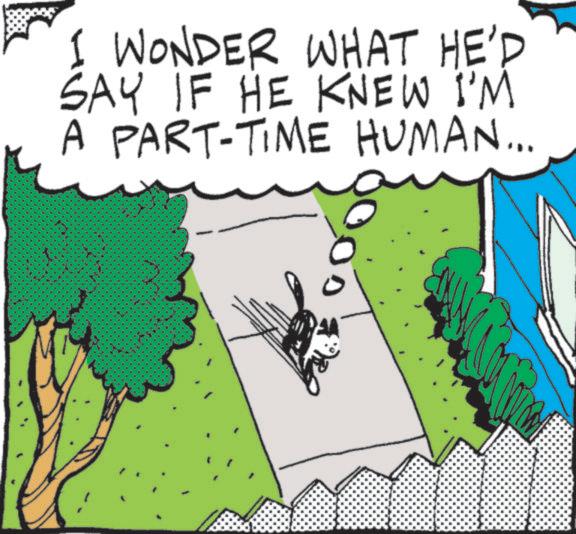 Graphics OCR: I WONDER WHAT HE'D SAY IF HE KNEW I'M A PART-TIME HUMAN... I WONDER WHAT HE'D SAY IF HE KNEW I'M A PART - TIME HUMAN ...