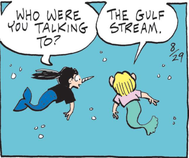 Photo caption OCR: 0 Ev A o WHO WERE YOU TALKING TO? THE GULF STREAM. ?? ???? %29 0 Ev A o WHO WERE YOU TALKING TO ? THE GULF STREAM . ?? ???? % 29
