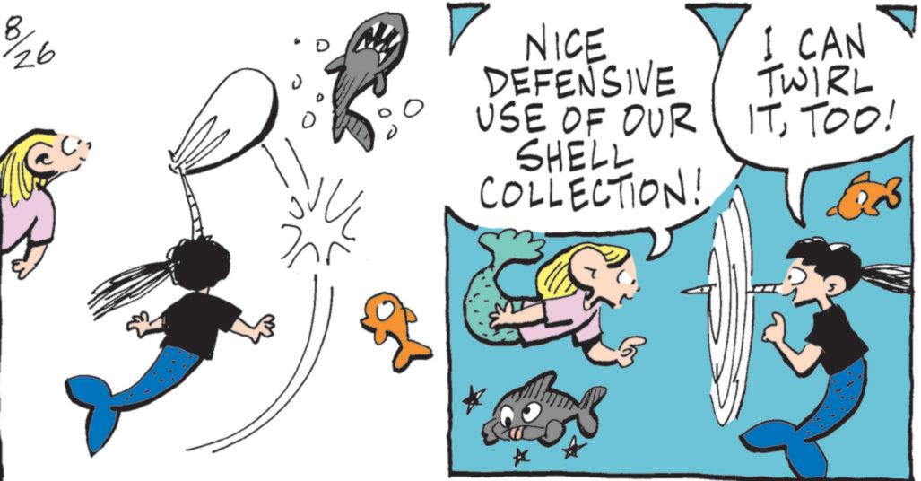 Fiction OCR: 8 26 ? NICE DEFENSIVE USE OF OUR SHELL COLLECTION! I CAN TWIRL ITTOO! L3 8 26 ? NICE DEFENSIVE USE OF OUR SHELL COLLECTION ! I CAN TWIRL ITTOO ! L3