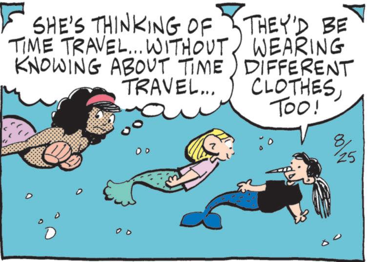 Animation OCR: SHE'S THINKING OF THEY'D BE TIME TRAVEL... WITHOUT WEARING KNOWING ABOUT TIME TRAVEL... 00 DIFFERENT CLOTHESToo! 8 25 00 ? SHE'S THINKING OF THEY'D BE TIME TRAVEL ... WITHOUT WEARING KNOWING ABOUT TIME TRAVEL ... 00 DIFFERENT CLOTHESToo ! 8 25 00 ?