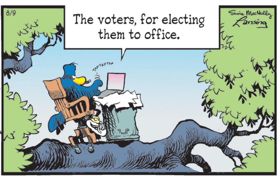 Fictional character OCR: 8/9 wür The votersfor electing them to office. TAP TAP TAP im Ev Susie MacNelly Lansing 8/9 wür The votersfor electing them to office . TAP TAP TAP im Ev Susie MacNelly Lansing
