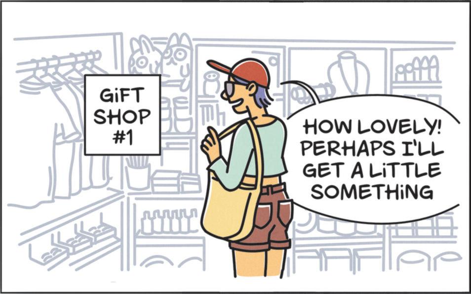 Customer OCR: GIFT SHOP #1 HOW LOVELY! PERHAPS I'LL GET A LITTLE SOMETHING GIFT SHOP # 1 HOW LOVELY ! PERHAPS I'LL GET A LITTLE SOMETHING
