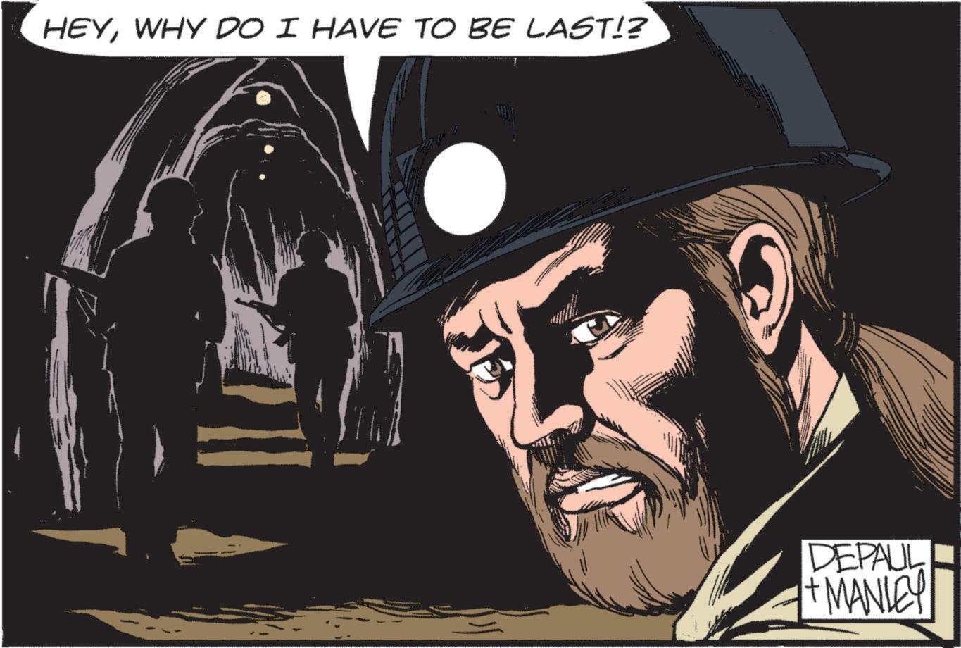 Animated cartoon OCR: HEYWHY DO I HAVE TO BE LAST!? DEPAUL + MANLEY HEYWHY DO I HAVE TO BE LAST !? DEPAUL + MANLEY