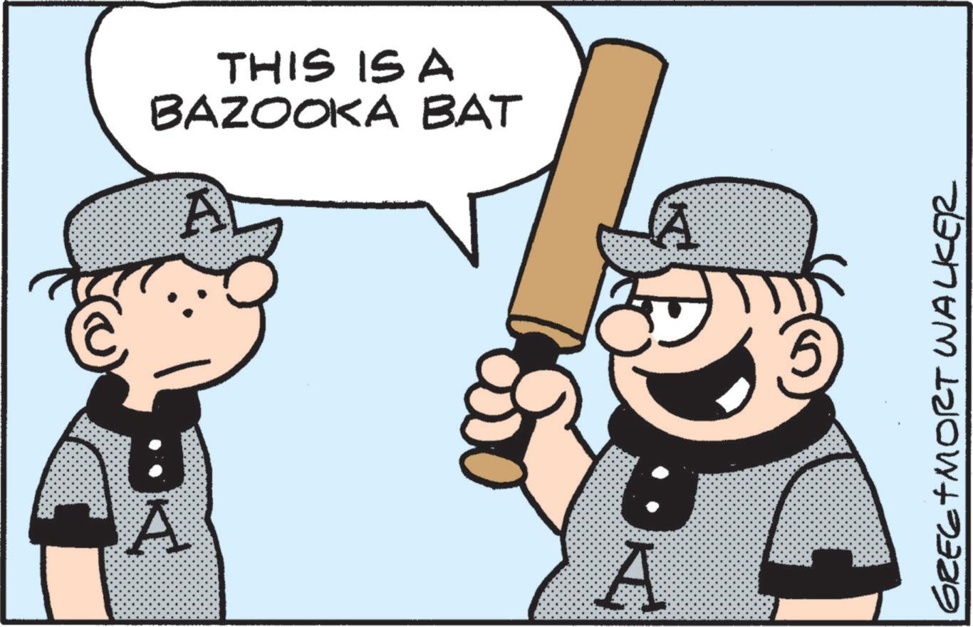 Animated cartoon OCR: A THIS IS A BAZOOKA BAT A A A GREET MORT WALKER A THIS IS A BAZOOKA BAT A A A GREET MORT WALKER