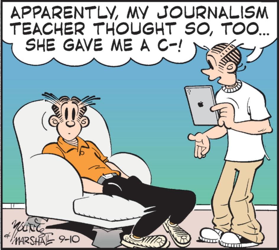 Comics OCR: d APPARENTLYMY JOURNALISM TEACHER THOUGHT SOTOO... SHE GAVE ME A C-! You're MARSHAL 9-10 d APPARENTLYMY JOURNALISM TEACHER THOUGHT SOTOO ... SHE GAVE ME A C- ! You're MARSHAL 9-10