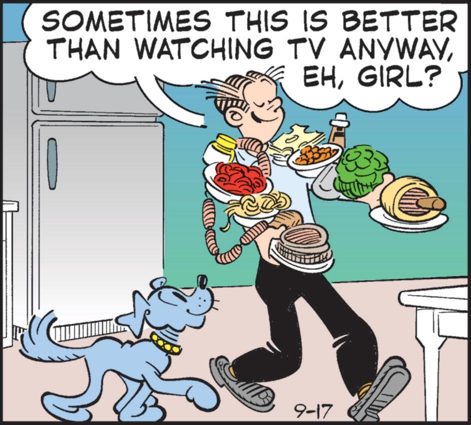 Comic book OCR: SOMETIMES THIS IS BETTER THAN WATCHING TV ANYWAYGIRL? 9-17 SOMETIMES THIS IS BETTER THAN WATCHING TV ANYWAYGIRL ? 9-17