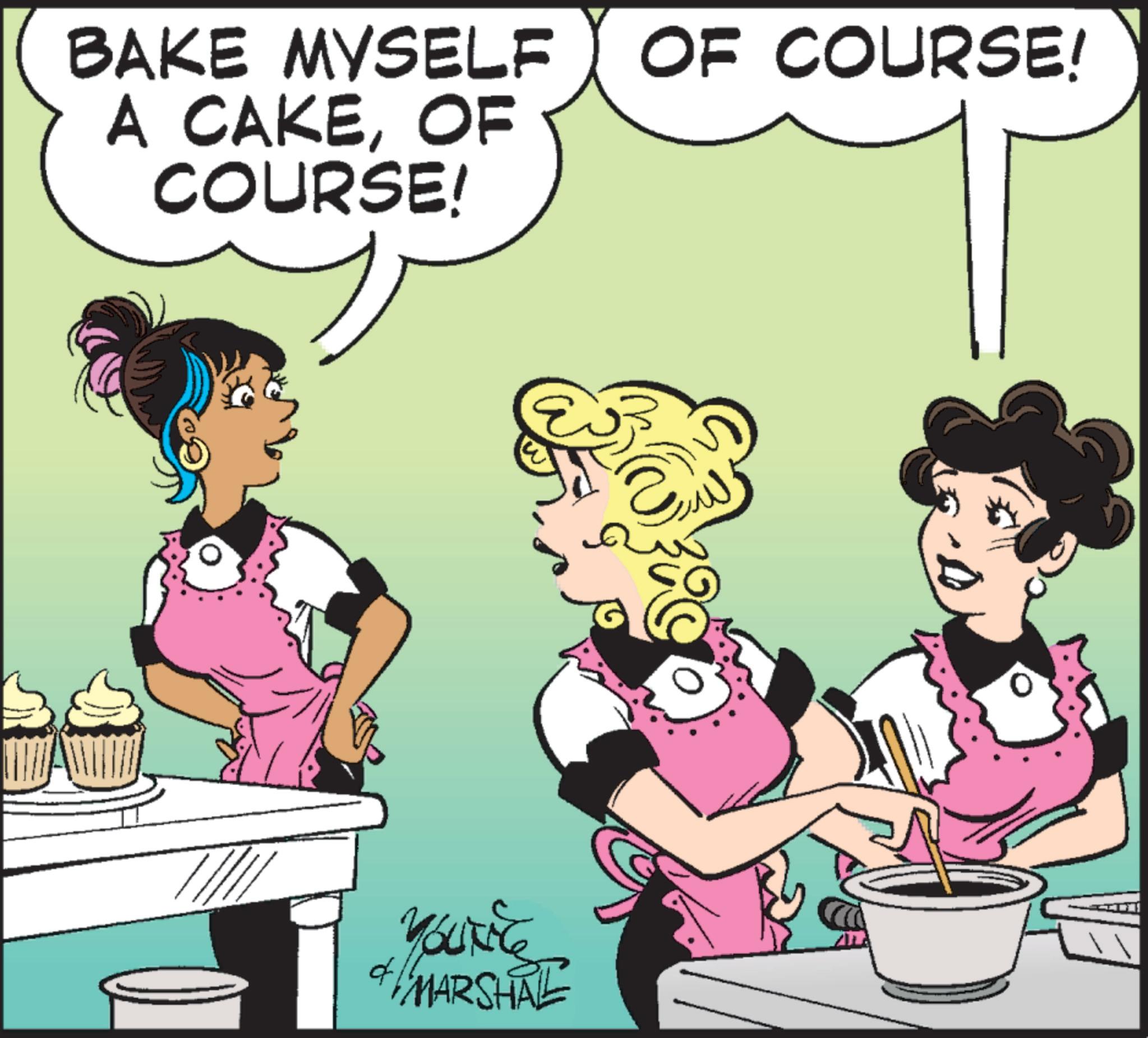 Animated cartoon OCR: BAKE MYSELF A CAKEOF COURSE! OF COURSE! d & MARSHAL BAKE MYSELF A CAKEOF COURSE ! OF COURSE ! d & MARSHAL