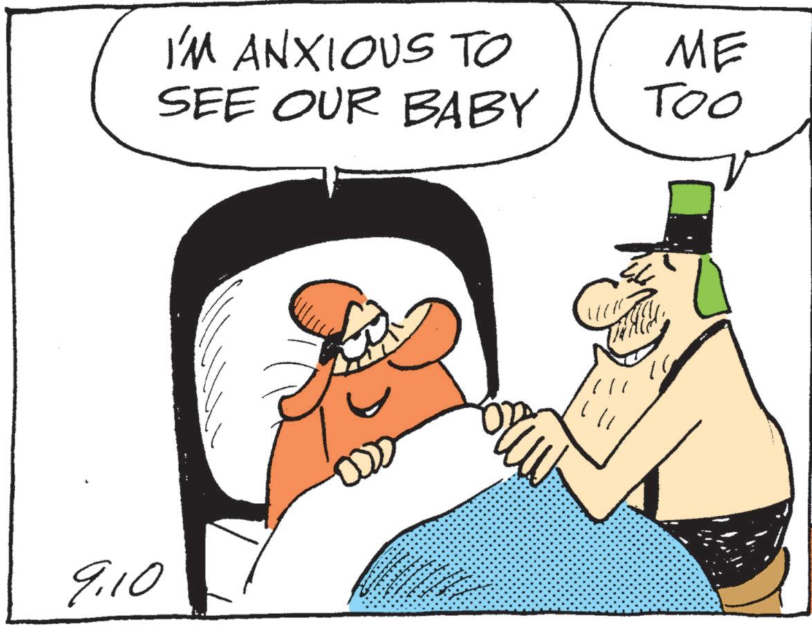 Animated cartoon OCR: 9.10 I'M ANXIOUS TO SEE OUR BABY ME ??? 9.10 I'M ANXIOUS TO SEE OUR BABY ME ???