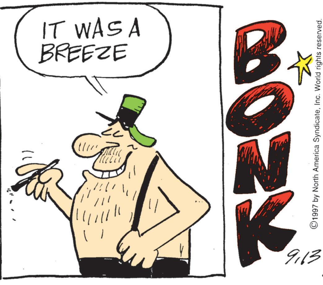 Animated cartoon OCR: BREEZE IT WAS A ?????? B K N 9163 ©1997 by North America SyndicateInc. World rights reserved. BREEZE IT WAS A ?????? B K N 9163 © 1997 by North America SyndicateInc. World rights reserved .
