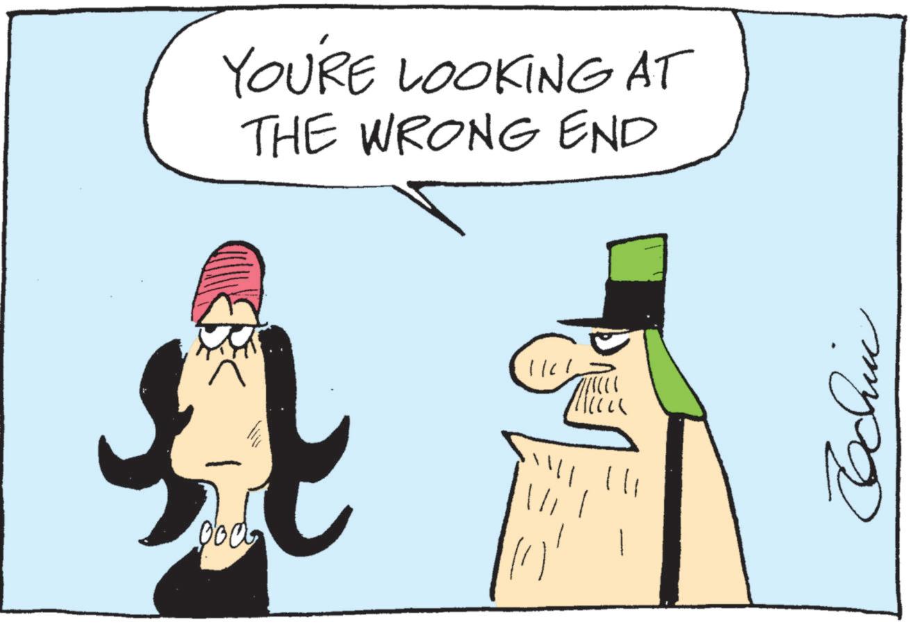 Animation OCR: YOU'RE LOOKING AT THE WRONG END Cochin YOU'RE LOOKING AT THE WRONG END Cochin