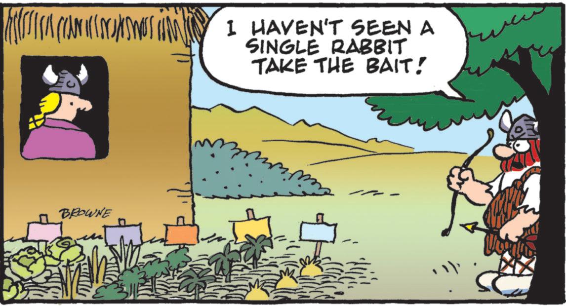 Fictional character OCR: BROWNE I HAVEN'T SEEN A SINGLE RABBIT TAKE THE BAIT! ??? we BROWNE I HAVEN'T SEEN A SINGLE RABBIT TAKE THE BAIT ! ??? we