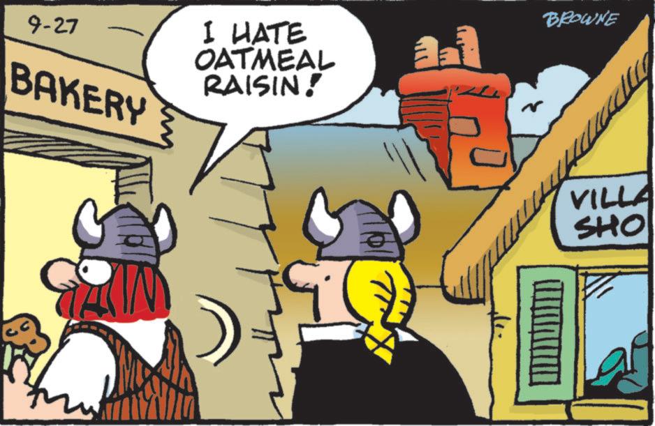 Poster OCR: 9-27 BAKERY I HATE OATMEAL RAISIN! BROWNE VILLA SHO 9-27 BAKERY I HATE OATMEAL RAISIN ! BROWNE VILLA SHO