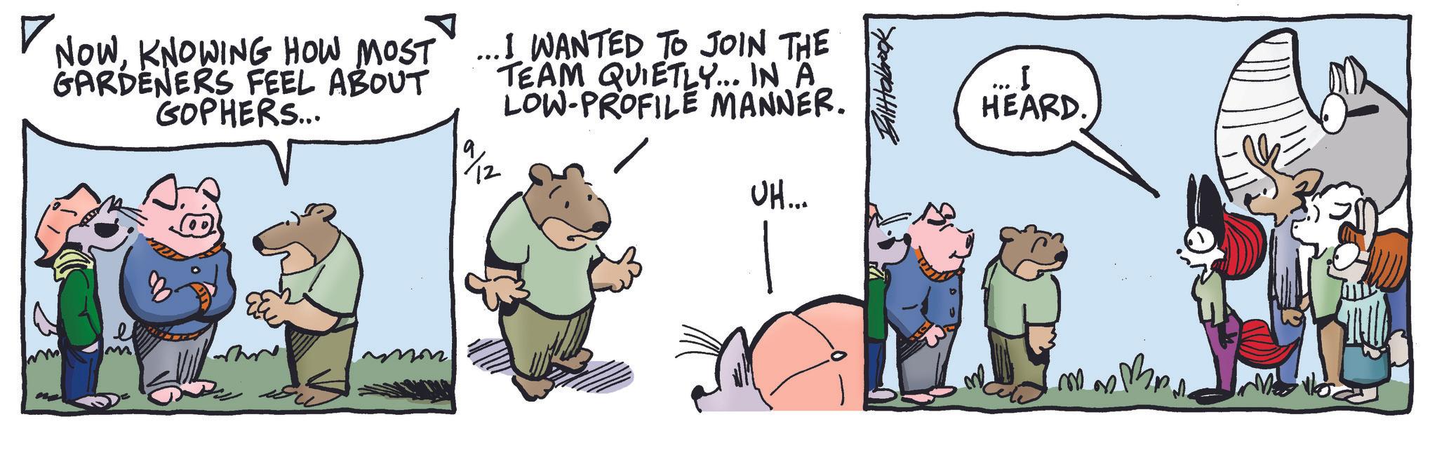 Comic book OCR: ?????? ? NOWKNOWING HOW MOST NOWKNOWING HOW MOST GARDENERS FEEL ABOUT GOPHERS... ... I WANTED TO JOIN THE TEAM QUIETLY... IN A LOW-PROFILE MANNER. 19/2 ?... I HEARD. mm Mrs ?????? ? NOWKNOWING HOW MOST NOWKNOWING HOW MOST GARDENERS FEEL ABOUT GOPHERS ... ... I WANTED TO JOIN THE TEAM QUIETLY ... IN A LOW - PROFILE MANNER . 19/2 ? ... I HEARD . mm Mrs
