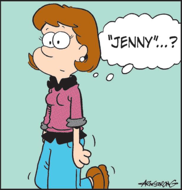 Happiness OCR: "JENNY"...? 0 ARMSTRONG " JENNY " ... ? 0 ARMSTRONG