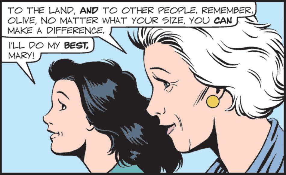 Graphics OCR: TO THE LANDYOU CAN MAKE A DIFFERENCE. I'LL DO MY BESTMARY! TO THE LANDAND TO OTHER PEOPLENO MATTER WHAT YOUR SIZEYOU CAN MAKE A DIFFERENCE . I'LL DO MY BESTMARY !