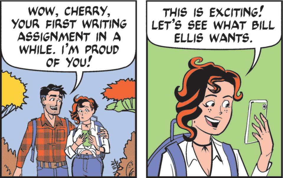 Comic book OCR: WOWYOUR FIRST WRITING ASSIGNMENT IN A WHILE. I'M PROUD OF YOU! THIS IS EXCITING! LET'S SEE WHAT BILL ELLIS WANTS. this WOWYOUR FIRST WRITING ASSIGNMENT IN A WHILE . I'M PROUD OF YOU ! THIS IS EXCITING ! LET'S SEE WHAT BILL ELLIS WANTS . this
