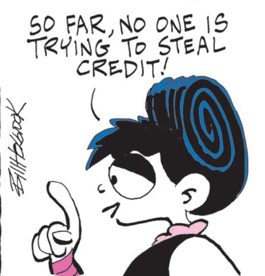 Animated cartoon OCR: SO FARNO ONE IS TRYING TO STEAL CREDIT! ??????? 5 SO FARNO ONE IS TRYING TO STEAL CREDIT ! ??????? 5