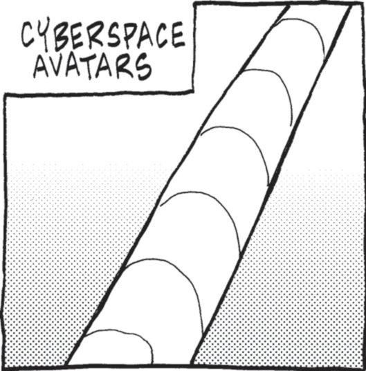 Document OCR: CYBERSPACE AVATARS . • . - - CYBERSPACE AVATARS . • . - -