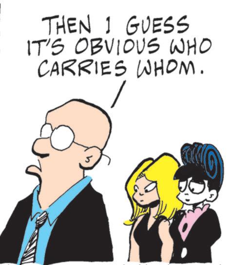 Fictional character OCR: THEN I GUESS IT'S OBVIOUS WHO CARRIES WHOM. THEN I GUESS IT'S OBVIOUS WHO CARRIES WHOM .
