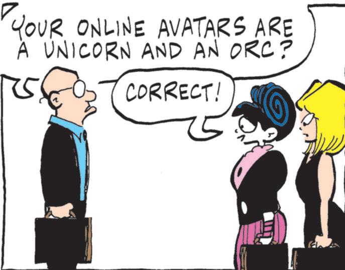 Graphics OCR: YOUR ONLINE AVATARS ARE A UNICORN AND AN ORC? 55 CORRECT! YOUR ONLINE AVATARS ARE A UNICORN AND AN ORC ? 55 CORRECT !