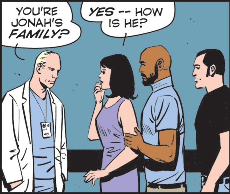 Comic book OCR: !!! YOU'RE JONAH'S FAMILY? YES - HOW IS HEP !!! YOU'RE JONAH'S FAMILY ? YES - HOW IS HEP