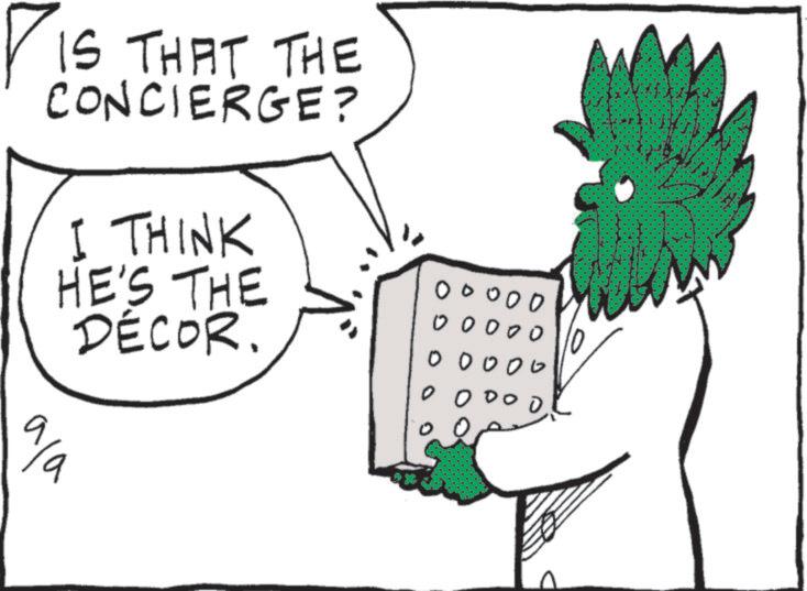 Handwriting OCR: ? IS THAT THE CONCIERGE? I THINK HE'S THE DÉCOR. ooooo O O O O O 00000 aja ? IS THAT THE CONCIERGE ? I THINK HE'S THE DÉCOR . ooooo O O O O O 00000 aja