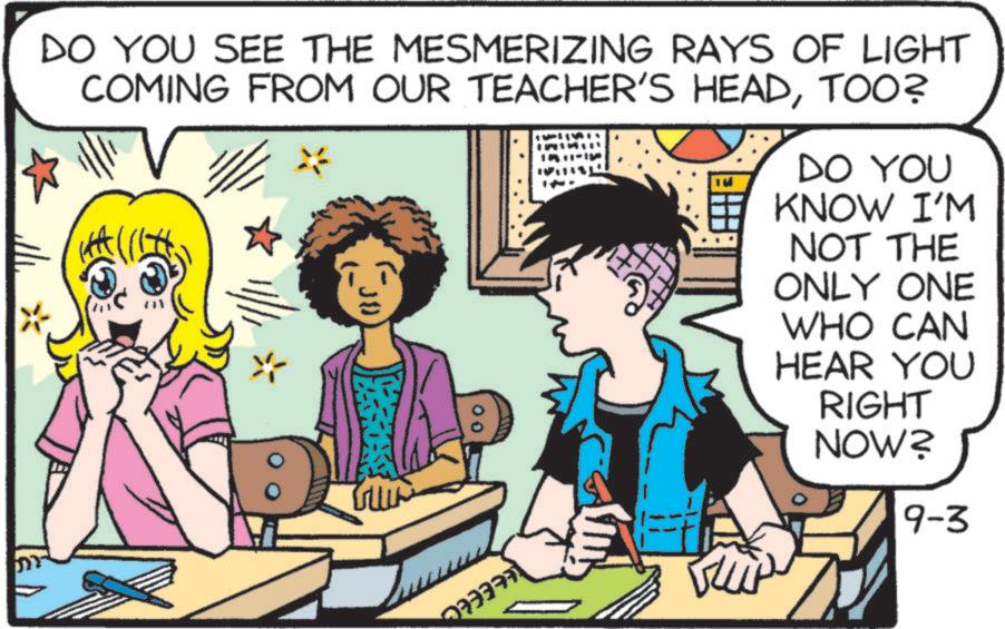 Animated cartoon OCR: DO YOU SEE THE MESMERIZING RAYS OF LIGHT COMING FROM OUR TEACHER'S HEADTOO? DO YOU KNOW I'M NOT THE 7777777 ONLY ONE WHO CAN HEAR YOU RIGHT NOW? 9-3 DO YOU SEE THE MESMERIZING RAYS OF LIGHT COMING FROM OUR TEACHER'S HEADTOO ? DO YOU KNOW I'M NOT THE 7777777 ONLY ONE WHO CAN HEAR YOU RIGHT NOW ? 9-3