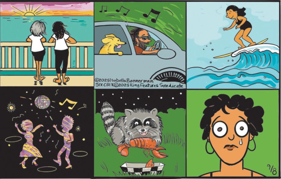 Graphic design OCR: Oz025/sabella Bannerman SIX CHIXOZ025 King Features Syndicate 918 Oz025 / sabella Bannerman SIX CHIXOZ025 King Features Syndicate 918