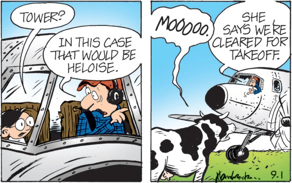 Airline OCR: TOWER? IN THIS CASE THAT WOULD BE HELOISE. SHE "MOOOOO.) SAYS WERE CLEARED FOR TAKEOFF. 9.1 TOWER ? IN THIS CASE THAT WOULD BE HELOISE . SHE " MOOOOO . ) SAYS WERE CLEARED FOR TAKEOFF . 9.1