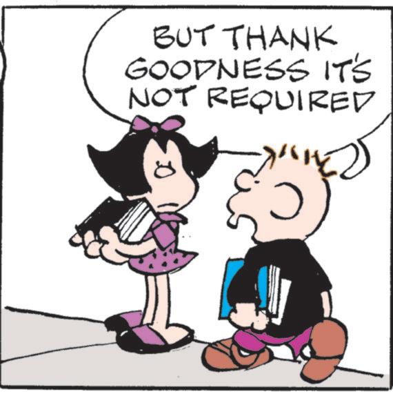 Photo caption OCR: BUT THANK GOODNESS IT'S NOT REQUIRED BUT THANK GOODNESS IT'S NOT REQUIRED