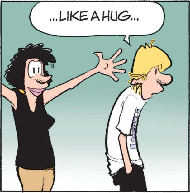 Animated cartoon OCR: ... LIKE A HUG... ... LIKE A HUG ...