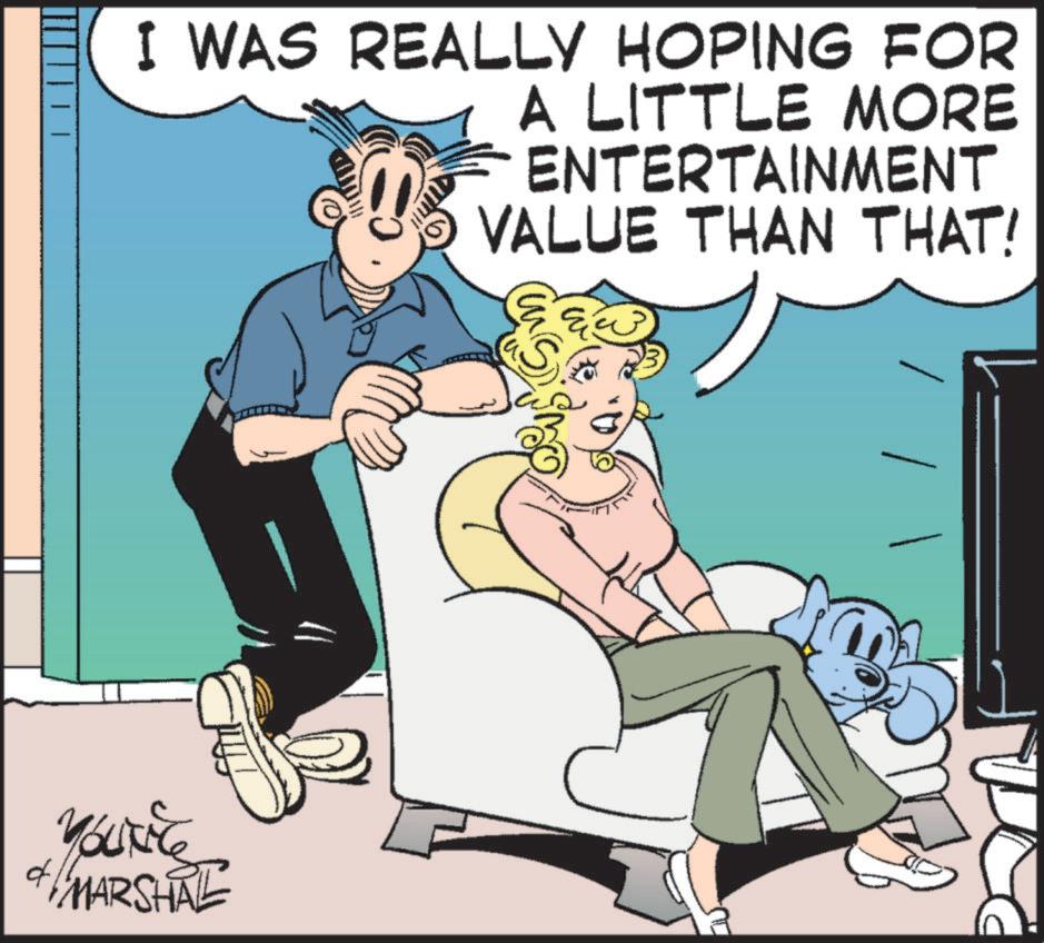 Fictional character OCR: I WAS REALLY HOPING FOR A LITTLE MORE ENTERTAINMENT VALUE THAN THAT! ? & MARSHALL I WAS REALLY HOPING FOR A LITTLE MORE ENTERTAINMENT VALUE THAN THAT ! ? & MARSHALL