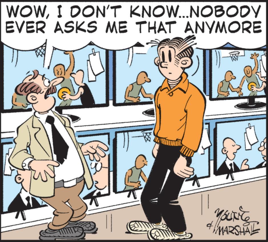 Comics OCR: WOWI DON'T KNOW...NOBODY EVER ASKS ME THAT ANYMORE B d YOLITICS MARSHAL WOWI DON'T KNOW ... NOBODY EVER ASKS ME THAT ANYMORE B d YOLITICS MARSHAL